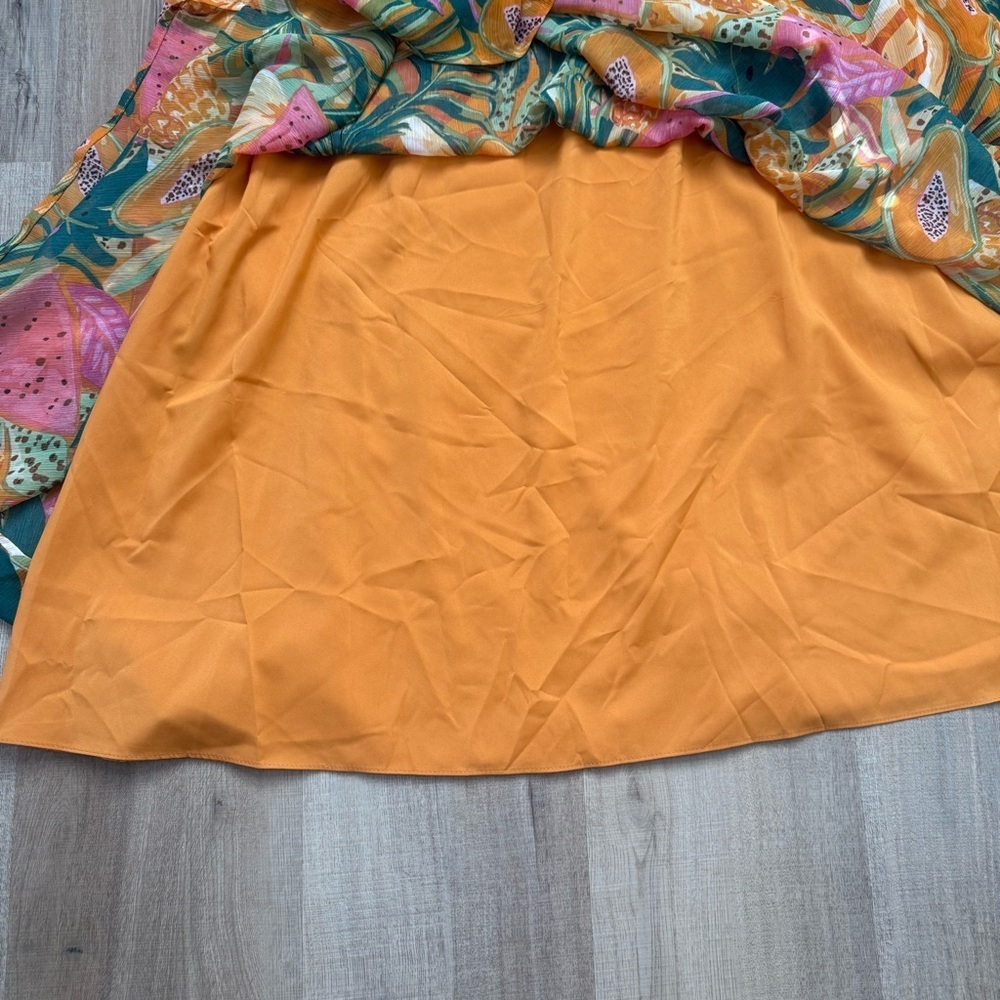 My Danielle Beach Vibrant Tropical Stretchy A-line Prairie Layered Women’s Skirt - Picture 3 of 9